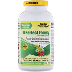 Мультивітаміни «Ідеальна сім'я» без заліза Super Nutrition (Multivitamin) 240 таблеток
