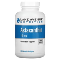 Lake Avenue Nutrition, астаксантин, 10 мг, 365 м'яких рослинних таблеток