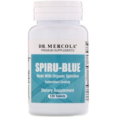 Spiru-Blue, спирулина с антиоксидантным покрытием, Dr. Mercola, 120 таблеток купить в Киеве и Украине