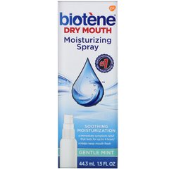 Увлажняющий спрей для полости рта нежная мята Biotene Dental Products (Dry Mouth Moisturizing Spray Gentle Mint) 44,3 мл купить в Киеве и Украине