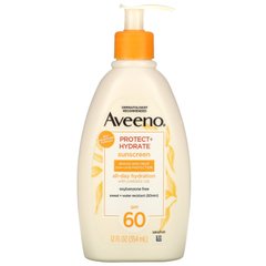 Aveeno, Protect + Hydrate, сонцезахисний крем, SPF 60, 12 рідких унцій (354 мл)