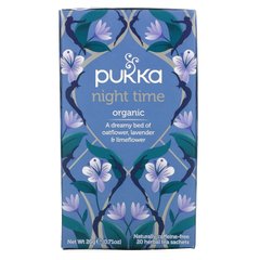 Чай для гарного сну Pukka Herbs (Night Time Tea Naturally Caffeine Free) 20 трав'яних чайних пакетиків