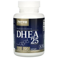 Дегідроепіандростерон, DHEA 25, Jarrow Formulas, 25 мг, 90 капсул