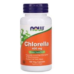Хлорелла Now Foods (Chlorella) 400 мг 100 капсул купить в Киеве и Украине