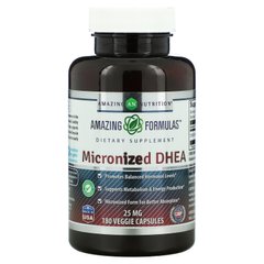 Мікронізований ДГЕА Amazing Nutrition (Micronized DHEA) 25 мг 180 рослинних капсул