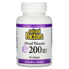 Вітамін Е Natural Factors (Vitamin E) 200 МО 90 капсул