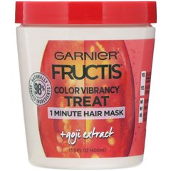 Маска «Яскравий колір», 1-хвилинна маска для волосся з екстрактом ягід годжі, Fructis, Garnier, 400 мл