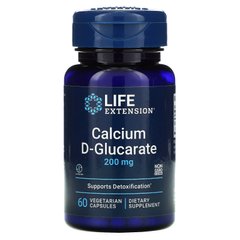 Кальций Д-глюкарат, Calcium D-Glucarate, Life Extension, 200 мг, 60 растительных капсул купить в Киеве и Украине