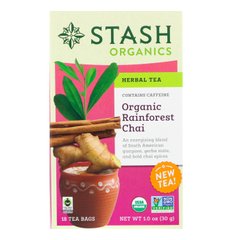 Трав'яний чай, органічний чай з тропічних лісів, Stash Tea, 18 чайних пакетиків, 1,0 унц (30 г)