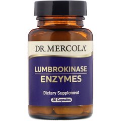 Ферменти люмброкінази, Lumbrokinase Enzymes, Dr Mercola, 30 капсул