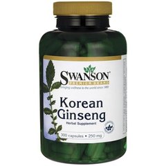 Корейський женьшень, Korean Ginseng, Swanson, 250 мг, 300 капсул
