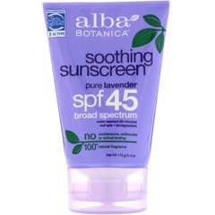 Успокаивающий солнцезащитный крем SPF 45 Alba Botanica (Soothing Sunscreen) 28 г купить в Киеве и Украине