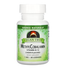 Вітамін B12 Source Naturals (MethylCobalamin Vitamin B12) 60 таблеток зі смаком вишні