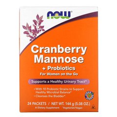 Манноза Клюква Пробиотики Now Foods (Mannose + Probiotics) 24 шт по 6 г купить в Киеве и Украине