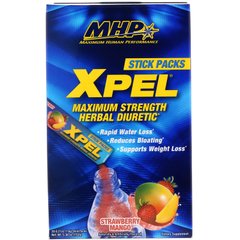 Xpel, Максимальна сила трав'яних діуретиків, полуничне манго, Maximum Human Performance, LLC, 20 пакетиків, 152 г
