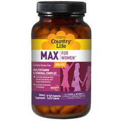 Мультивітаміни для жінок Country Life (Multivitamin & Mineral) 120 капсул