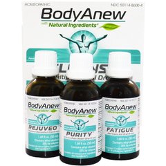 BodyAnew, гомеопатично очищувальний і детоксикаційний засіб, MediNatura, 3 пляшки, кожна 1,69 р унц (50 мл)