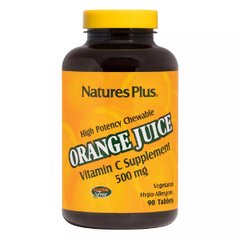 Витамин С Nature's Plus (Orange Juice Vitamin C) 500 мг 90 жевательных таблеток купить в Киеве и Украине