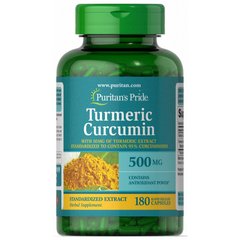 Куркумін, Turmeric Curcumin, Puritan's Pride, 500 мг, 180 капсул