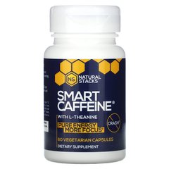 Natural Stacks, Розумний кофеїн з L-теаніном, 60 вегетаріанських капсул