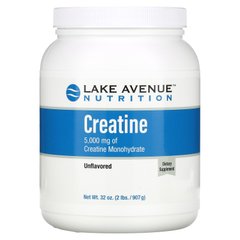 Креатин в порошку, без смакових добавок, Lake Avenue Nutrition, 5000 мг, 907 г