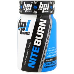 NiteBurn, Оптимизация веса во время сна, BPI Sports, 640 мг, 30 капсул купить в Киеве и Украине