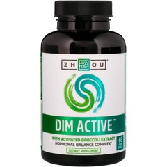 DIM Active, комплекс для гормонального баланса, Zhou Nutrition, 60 вегетарианских капсул купить в Киеве и Украине