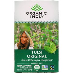 Чай Тулси с базиликом Organic India (Tulsi Holy Basil Tea) 18 чайных пакетиков 32.4 г купить в Киеве и Украине