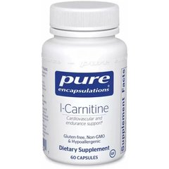 Л-карнитин Pure Encapsulations (L-Carnitine) 680 мг 60 капсул купить в Киеве и Украине