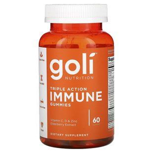 Goli Nutrition, Triple Action Immune Gummies, 60 Gummies