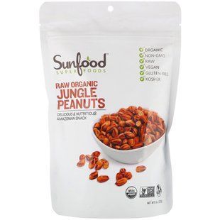 Дикий арахис из джунглей, Sunfood, 227 г (8 унций) купить в Киеве и Украине