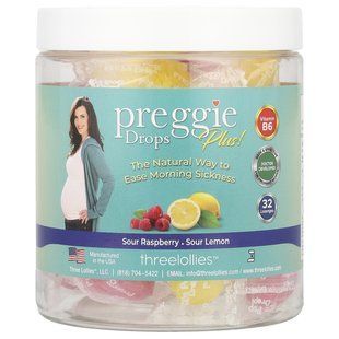 Preggie, Drops Plus!, Sour Raspberry, Sour Lemon, 32 Lozenges купить в Киеве и Украине