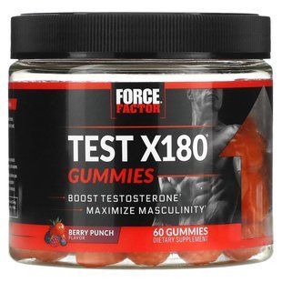 Force Factor, Тест X180, ягідний пунш, 60 цукерок