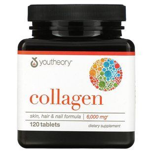 Колаген з вітаміном C Youtheory (Collagen with vitamin C) 120 таблеток