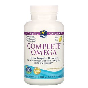 Омега 3-6-9 Nordic Naturals (Complete Omega) 120 капсул со вкусом лимона купить в Киеве и Украине