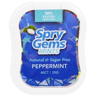 Spry Germs, mint candies, peppermint, Xlear, 40 pieces, 25 g