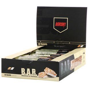БАР Сніданок, хрусткі батончики з корицею, BAR Breakfast at the Ready, Crunchy Cinnamon Bits, Redcon1, 12 батончиків по 50 г