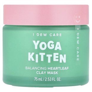 I Dew Care, Yoga Kitten, глиняная маска с баданом для восстановления баланса кожи, 75 мл (2,53 жидк. Унции) купить в Киеве и Украине