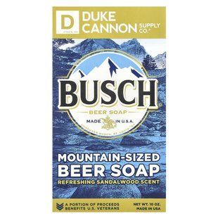 Duke Cannon Supply Co., Busch&reg; Mountain-Sized Beer Bar Soap, Refreshing Sandalwood, 1 Bar, 10 oz купить в Киеве и Украине