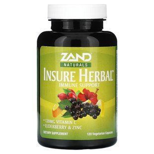 Zand, Naturals, Insure Herbal, засіб для підтримки імунітету, 120 вегетаріанських капсул