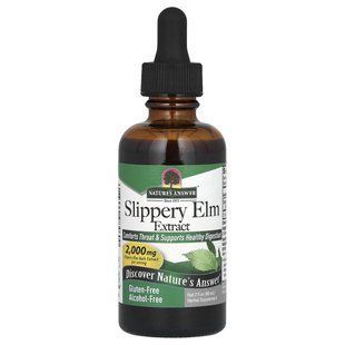 Nature's Answer, Slippery Elm Extract, Alcohol-Free , 2,000 mg , 2 fl oz (60 ml) купить в Киеве и Украине