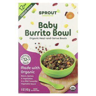 Чаша детского буррито, Baby Burrito Bowl, Sprout Organic, От 12 месяцев и старше, 5 унций (142 г) купить в Киеве и Украине