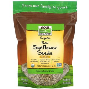 Семена подсолнечника сырые Now Foods (Sunflower Seeds) 454 г купить в Киеве и Украине