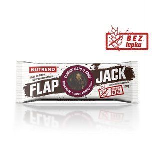Bar made from gluten-free oat flakes with chocolate and sour cherry in chocolate glaze Nutrend (Flap Jack) 100 g