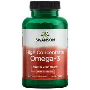 High Concentrate Omega-3, Swanson, 570 mg 120 capsules