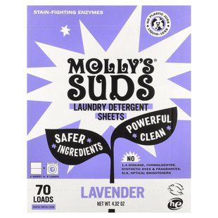 Molly's Suds, Laundry Detergent Sheets, Lavender, 35 Sheets купить в Киеве и Украине