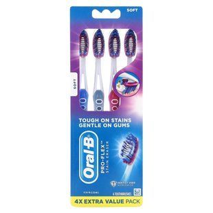 Oral-B, Pro-Flex Toothbrushes, Soft, 4 Toothbrushes купить в Киеве и Украине