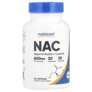 Nutricost, NAC, 600 mg, 30 Capsules купить в Киеве и Украине