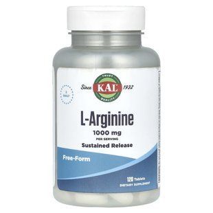 KAL, L-Arginine, 1,000 mg, 120 Tablets (500 mg per Tablet)