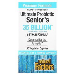Пробіотик Сеньйор, Ultimate Probiotic Senior's, Natural Factors, 35 Billion CFU, 30 вегетаріанських капсул